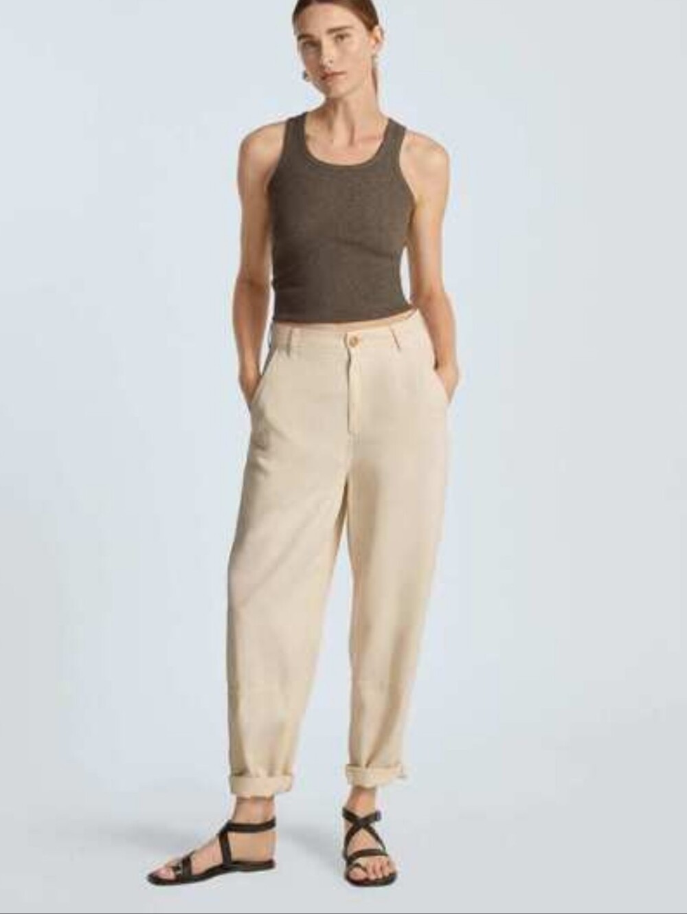 Everlane Women's Chino In Buttersoft Parchment Size 2